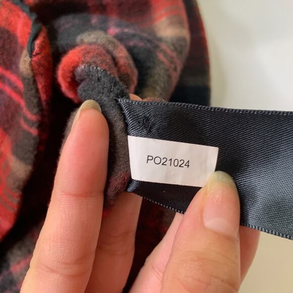 Skims Shirt Men Large Flannel Pajama Top Buffalo Plaid Chest Pocket Lounge Shirt - Picture 6 of 11